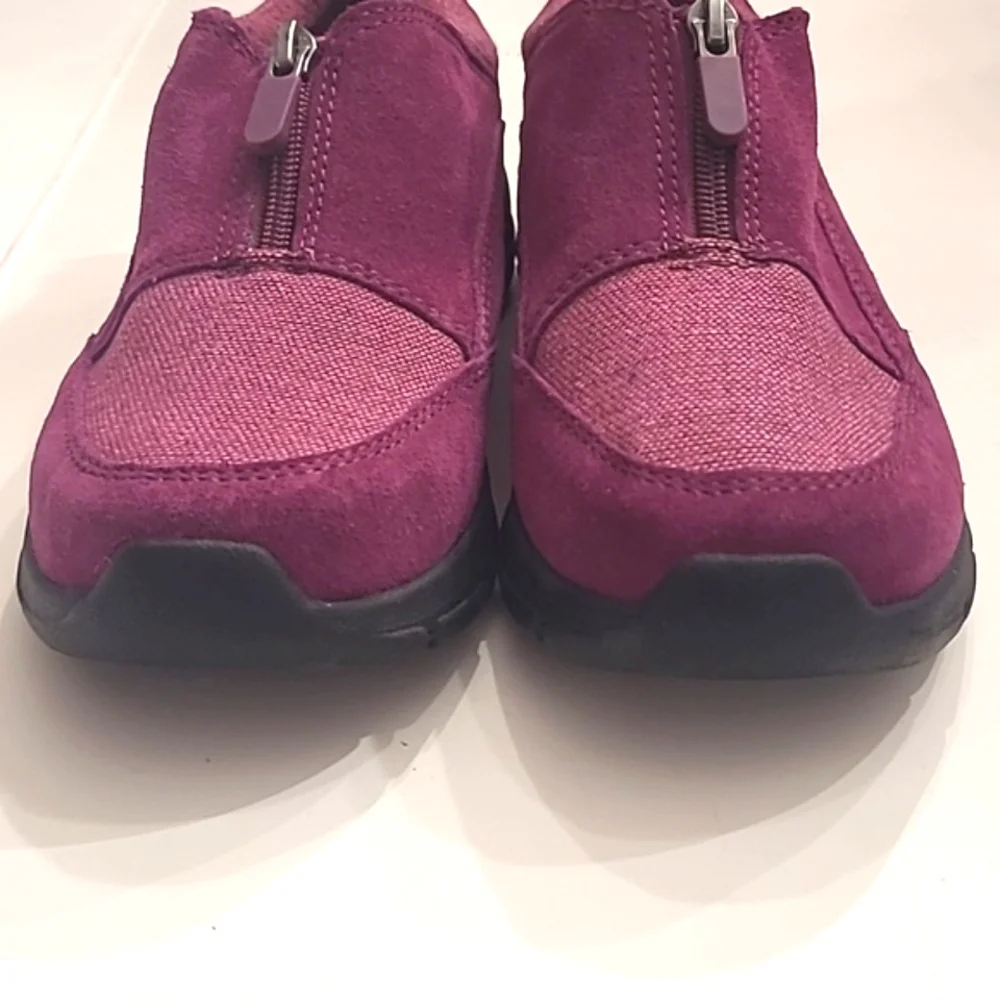 Lands’ End Suede Leather Boot Sneakers All Weather Insulated Half Zip Shoes NWOT